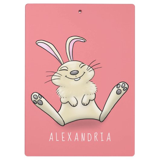 Cute bunny konbit cartoon illustration klembord (Achterkant)