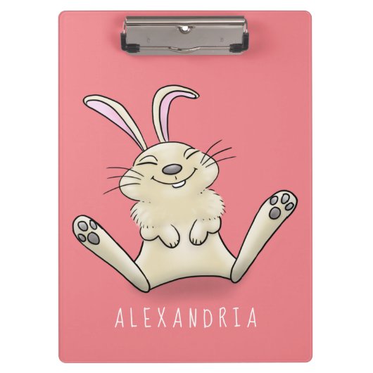 Cute bunny konbit cartoon illustration klembord (Voorkant)