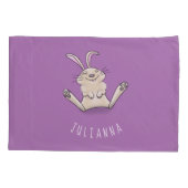 Cute bunny konbit cartoon illustration kussensloop (Achterkant)