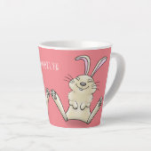 Cute bunny konbit cartoon illustration latte mok (Rechterhoek)