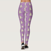 Cute bunny konbit cartoon illustration leggings (Achterkant)