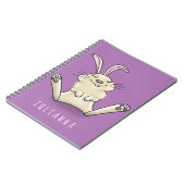 Cute bunny konbit cartoon illustration notitieboek (Linkerzijde)