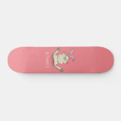 Cute bunny konbit cartoon illustration persoonlijk skateboard (Horizontaal)