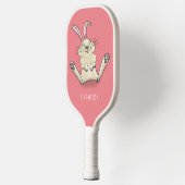 Cute bunny konbit cartoon illustration pickleball paddle (Links)