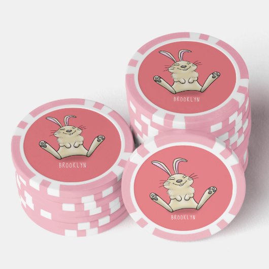 Cute bunny konbit cartoon illustration poker chips (Opstapeling)