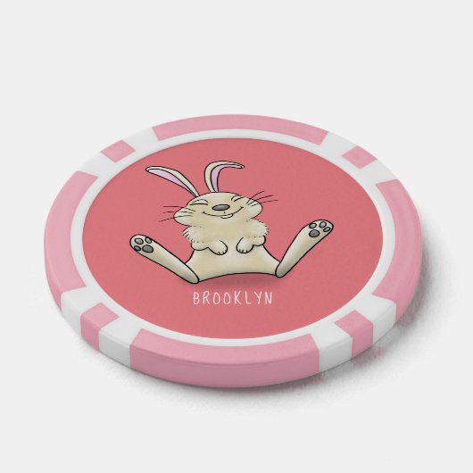 Cute bunny konbit cartoon illustration poker chips (Enkel)