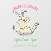 Cute bunny konbit cartoon illustration raamsticker (Vel)