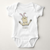 Cute bunny konbit cartoon illustration romper (Voorkant)