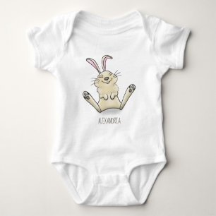 Cute bunny konbit cartoon illustration romper