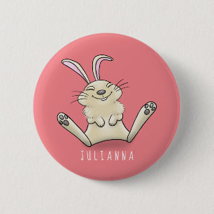 Cute bunny konbit cartoon illustration ronde button 5,7 cm