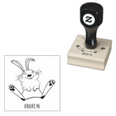 Cute bunny konbit cartoon illustration rubberstempel (Gestempeld)