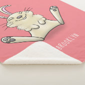 Cute bunny konbit cartoon illustration sherpa deken (3/4)