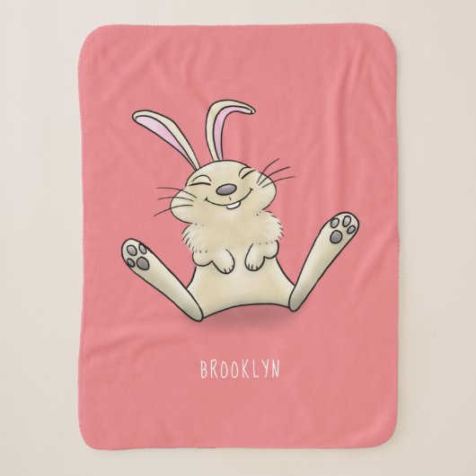 Cute bunny konbit cartoon illustration sherpa deken (Voorkant)