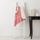 Cute bunny konbit cartoon illustration sherpa deken (In situ)