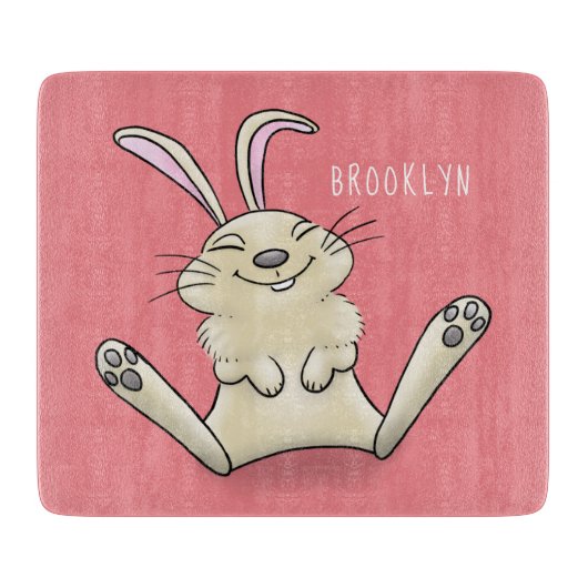 Cute bunny konbit cartoon illustration snijplank (Voorkant)
