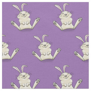 Cute bunny konbit cartoon illustration stof