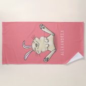 Cute bunny konbit cartoon illustration strandlaken (Voorkant)
