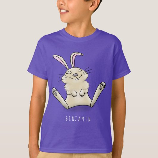 Cute bunny konbit cartoon illustration t-shirt (Voorkant)