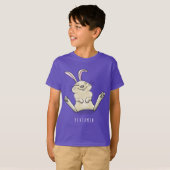 Cute bunny konbit cartoon illustration t-shirt (Voorkant volledig)
