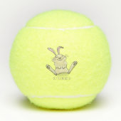 Cute bunny konbit cartoon illustration tennisballen (Voorkant)