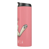 Cute bunny konbit cartoon illustration thermosbeker (Geroteerd rechts)