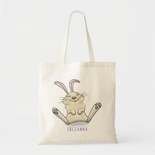 Cute bunny konbit cartoon illustration tote bag (Voorkant)