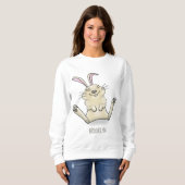 Cute bunny konbit cartoon illustration trui (Voorkant volledig)