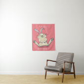 Cute bunny konbit cartoon illustration wandkleed (In situ)