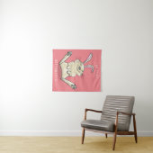 Cute bunny konbit cartoon illustration wandkleed (In Situ (horizontaal))