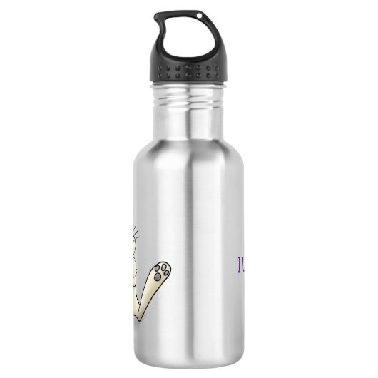 Cute bunny konbit cartoon illustration waterfles  (Achterkant)