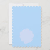 Cute bunny konbit ors blue easter brunch egg hunte kaart (Achterkant)