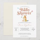 Cute Bunny Konijn Baby Shower Neutraal Kaart (Voorkant / Achterkant)