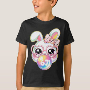 Cute Bunny Konijn Gezicht Voor Vrouwen Meisjes Kin T-shirt