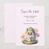 Cute Bunny Konijn Japanse Kawaii Stijl Save The Date (Voorkant / Achterkant)