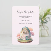 Cute Bunny Konijn Japanse Kawaii Stijl Save The Date (Staand voorkant)