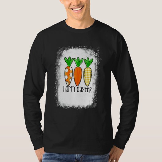 Cute Bunny Leopard Pset Carrots Egg Happy T-shirt (Voorkant)