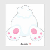 Cute Bunny, Little Bunny, White Bunny, Bunny Tail Sticker (Vel)