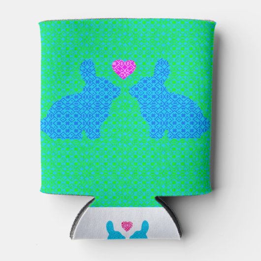 Cute Bunny Love Blikjeskoeler (Voorkant)