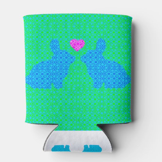 Cute Bunny Love Blikjeskoeler (Achterkant)