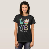 Cute Bunny Love Nurse Life Easter CNA RN NP T-shirt (Voorkant volledig)