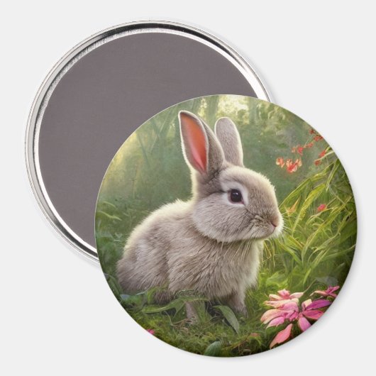 Cute Bunny Magnet (Voorkant / Achterkant)
