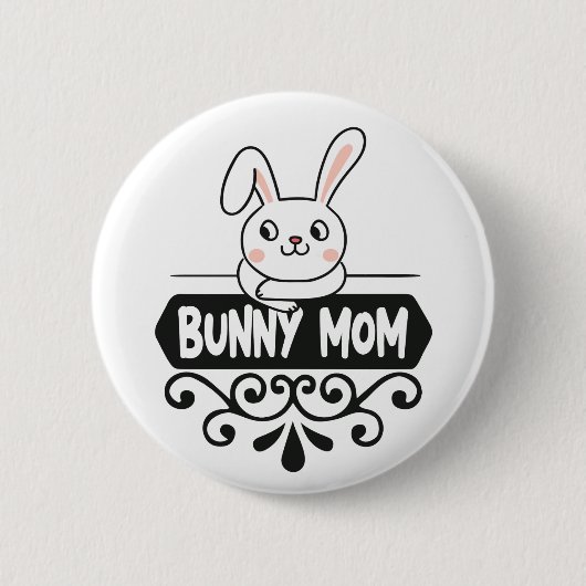 Cute Bunny makrebit Ronde Button 5,7 Cm (Voorkant)