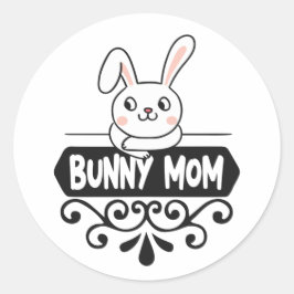 Cute Bunny makrebit Ronde Sticker