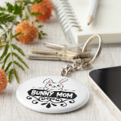 Cute Bunny makrebit Sleutelhanger (Zijkant)
