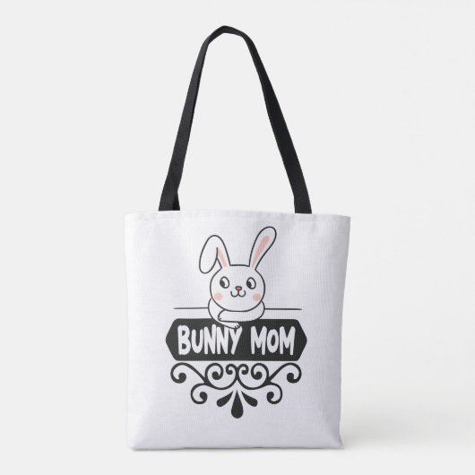 Cute Bunny makrebit Tote Bag (Achterkant)