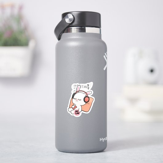 Cute Bunny “Me Time” Sticker (HydroFlask)