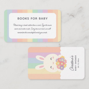 Cute Bunny Meisje of Jongen Baby Shower Boeken Voo Informatiekaartje