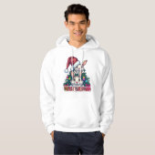 Cute Bunny Merry Christmas – Holiday Rabbit Hoodie (Voorkant volledig)