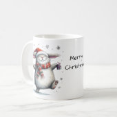Cute Bunny Merry Kerstmis Koffiemok (Voorkant links)
