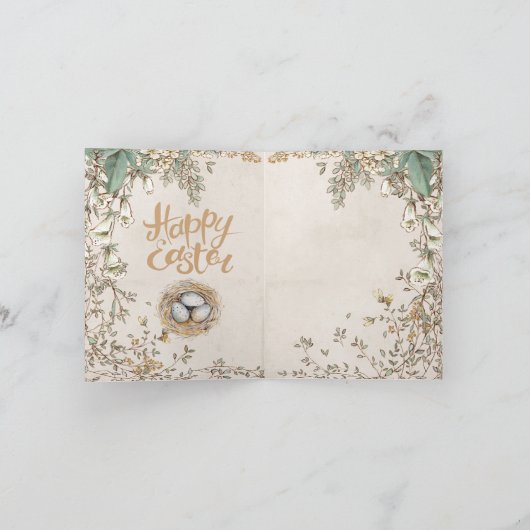 Cute Bunny met Carrots Easter Kaart (Binnen)